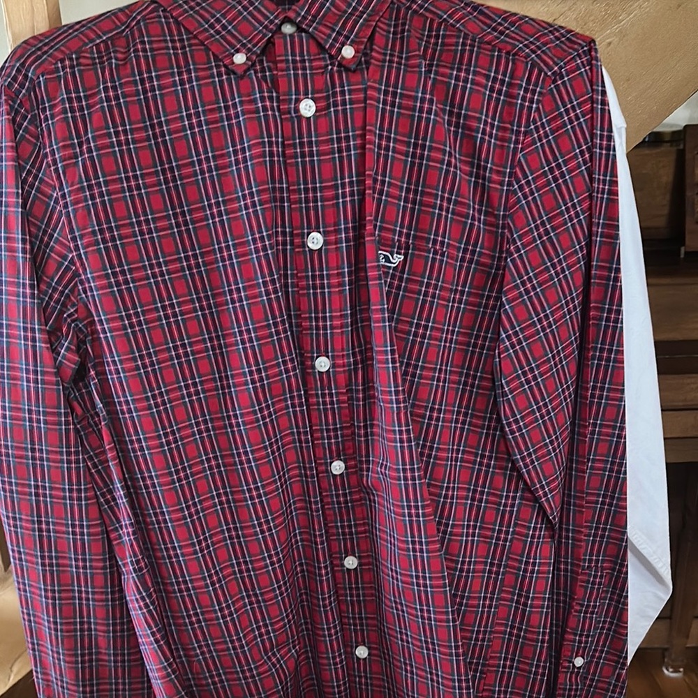 Men's Red Plaid Shirt